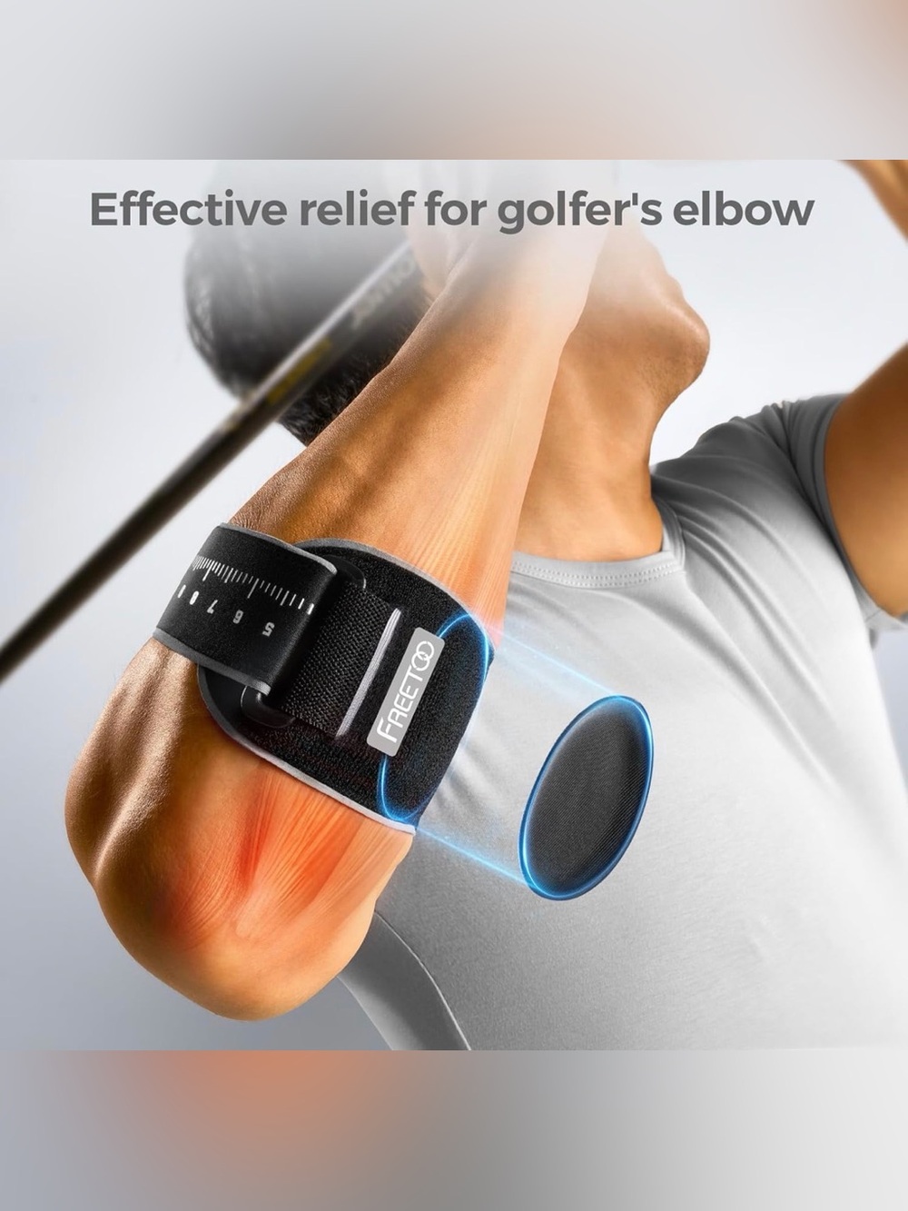 Blue and Gray Tennis Elbow Brace
